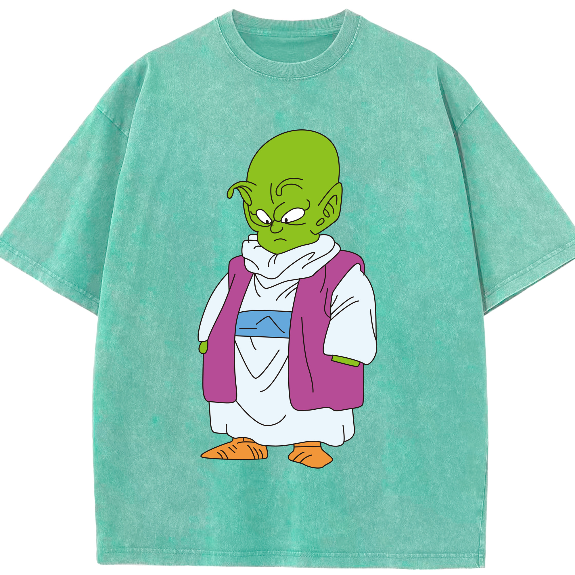 （画像用） ドラゴンボール ピッコロ DRAGON BALL Piccolo 綿100% ヴィンテージ風 半袖Tシャツ（フロントプリント）